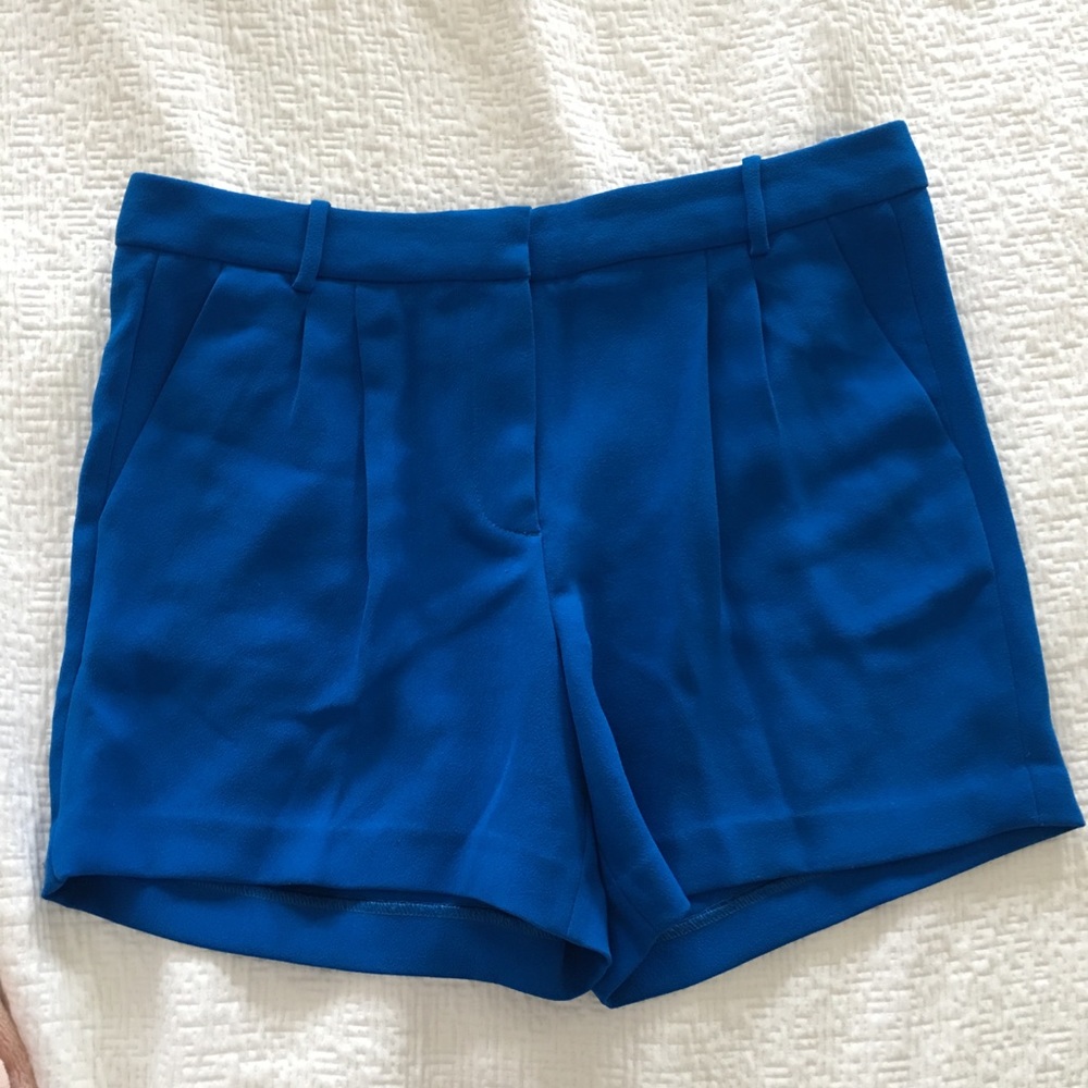 JCrew pleated crepe shorts 8 Blue